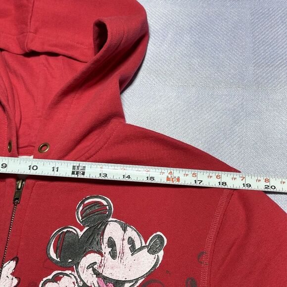 Disney Store Mickey Mouse All Over Print Red Pullover Hoodie Women's Size‎ XL - Picture 10 of 12